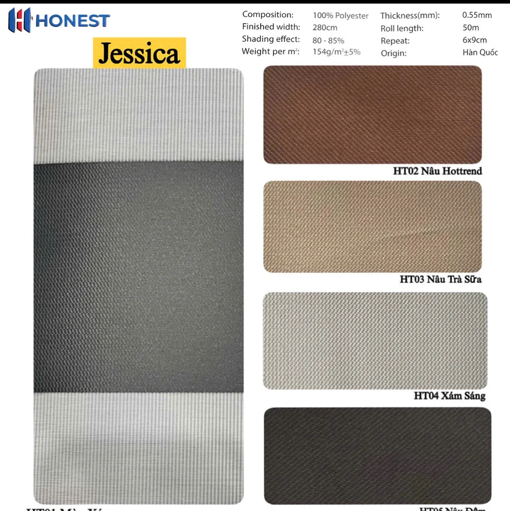 Rèm cầu vồng Honest Jessica HT04 – Cản sáng 90–95% - Ảnh 6